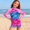 thumbnail image 2 of Shadoumai Children's Swimming Girls' Long Sleeved Swimming Children's Scale Pattern Sun Protective Swimming For Hot Suitable For Ages 1 8, 2 of 5