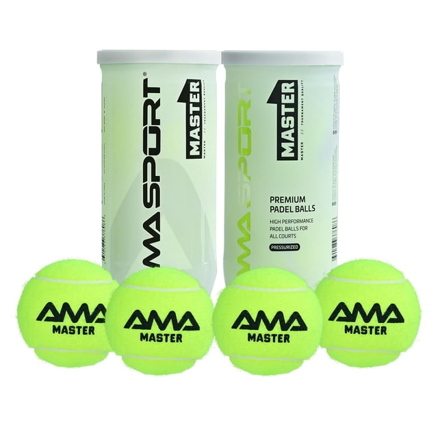 Pelotas de pádel AMA SPORT Master Yellow Tube x8