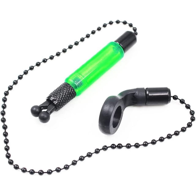 Indicador de mordida Bobinas de alarma de mordedura Swinger de pesca Aparejo de caña portátil Bobinas Perchas Alerter Verde 1pc ZefeiWu 8390614851979
