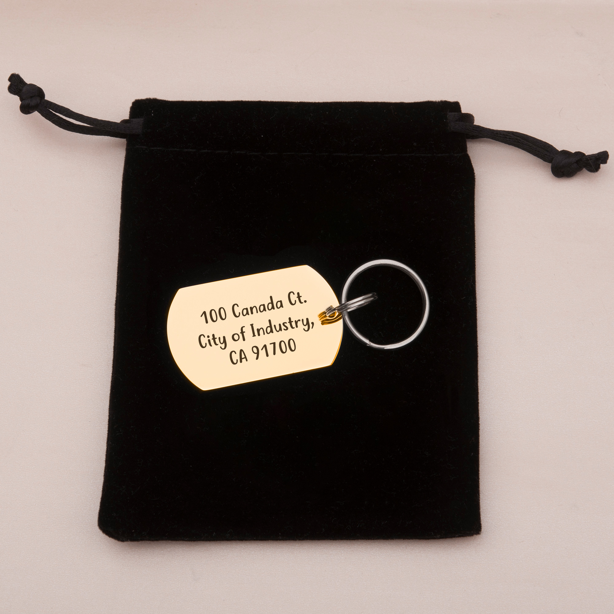 Engravable Pet Id Tag - Dog Tag with Phone Number Tag Shape - Pet Name Tag Emergency Tags for Pet Collar [Gold, L, Front & Back Engraving]