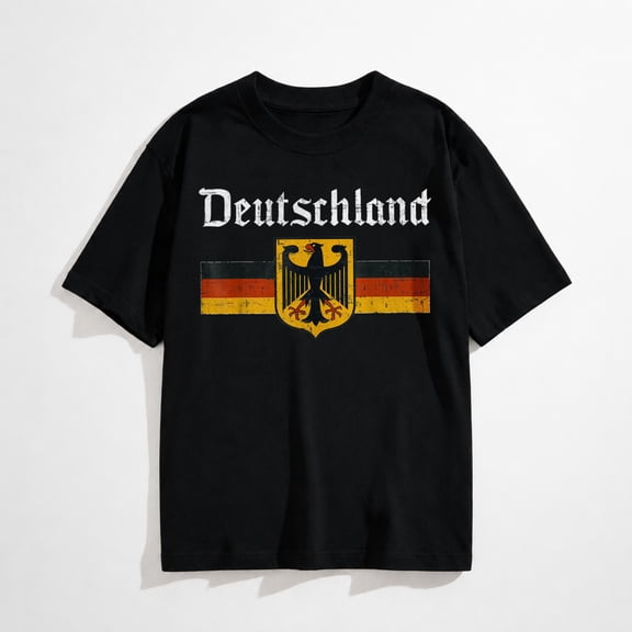 Deutschland Flag Eagle Vintage German Heritage Pride T-Shirt