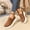 Brown, variant on IEMIEMIEM Women's Faux Suede Orthopedic Sneakers Slip On Platform Soft Elastic Gore Casual Wedge Loafers Comfort Thick Sole Walking Shoes Khaki 7.5 Wide