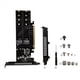 thumbnail image 4 of 2X Nueva Tarjeta Adaptadora PCIe una M2 PCIe X16 4 Puertos M2 NVME M Clave SSD Convertidor M.2 PCI Express X16 Adaptador VROC Tarjeta de Expansión, 4 of 5