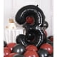 thumbnail image 2 of Globos con números de helio AULE, 40 pulgadas, lámina negra, número 3, 2 of 6
