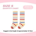 thumbnail image 2 of Laklulu 3 Pairs Children's spring Summer fall soft children's toddler baby girls Boys crewneck socks - Striped series, 2 of 5