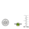 thumbnail image 3 of 2.10 Carat (ctw) 10k White Gold Round Green Peridot & White Diamond Ladies Engagement Halo Bridal Ring, 3 of 4