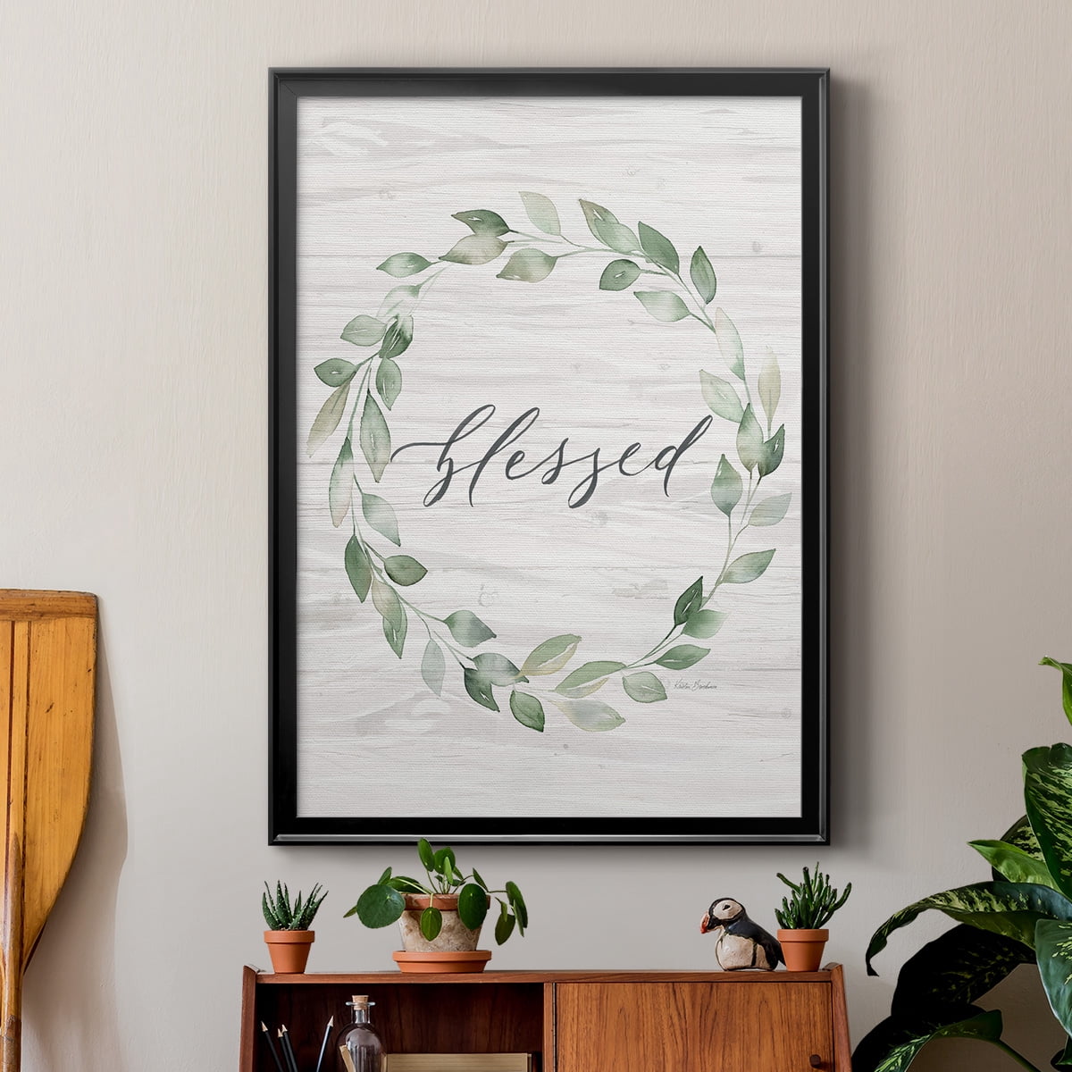 Blessed Wreath Premium Framed Print - Ready to Hang