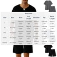 thumbnail image 2 of Ohufall Cotton Short Sets for Men Solid Color Short Sleeve V Neck Loose Tops Elastic + Waisted Drawstring Fashion Shorts Casual 2 Piece Sets, 2 of 5