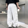thumbnail image 6 of Nugftut Boys Pants Relaxed Outdoor Cargo Pants Elastic Waist Sports Pants with Pockets Size 14-15, 6 of 6