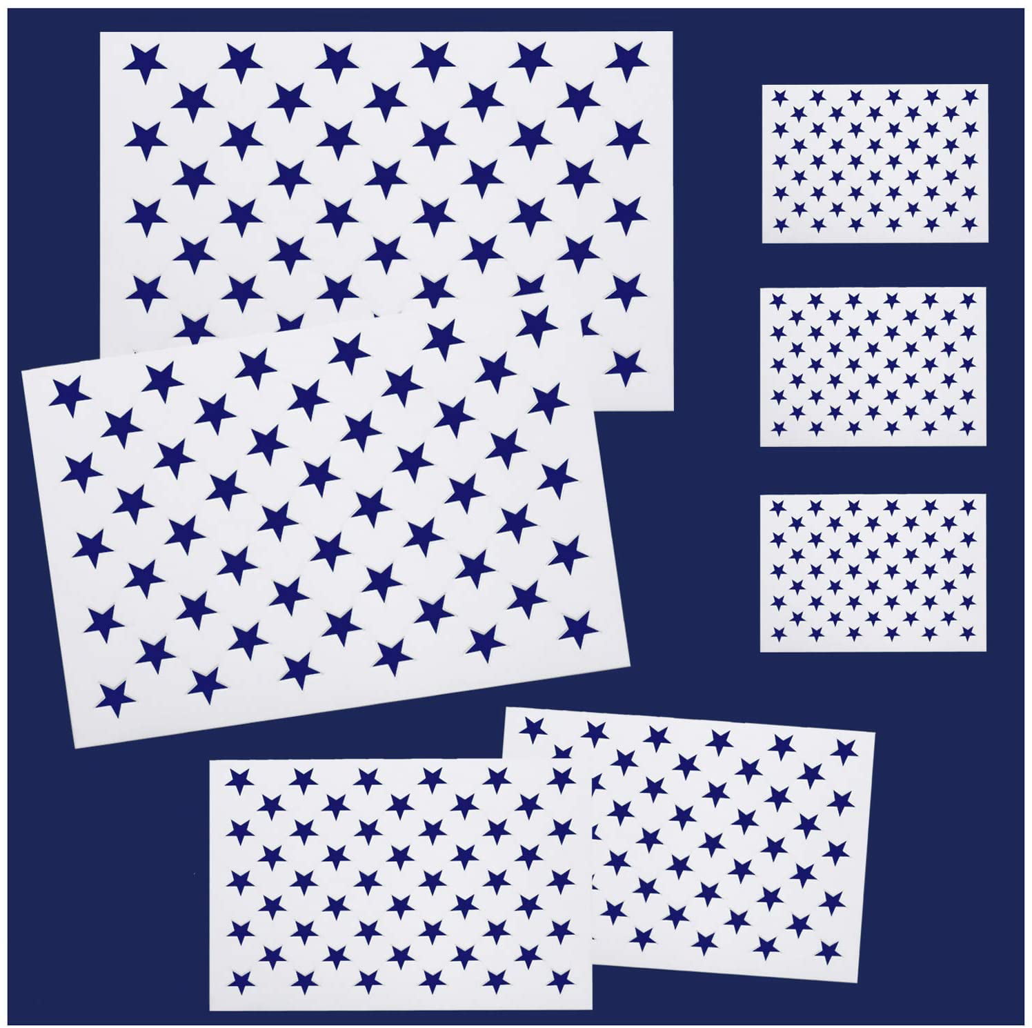 50 Stars Painting Stencil,American Flag Template,Reusable Mylar Star Template for Painting on Wood Paper Fabric Airbrush Walls Art DIY 