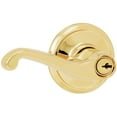 thumbnail image 5 of Schlage F51VFLA505 Flair Entry Lever, Bright Brass, 5 of 5