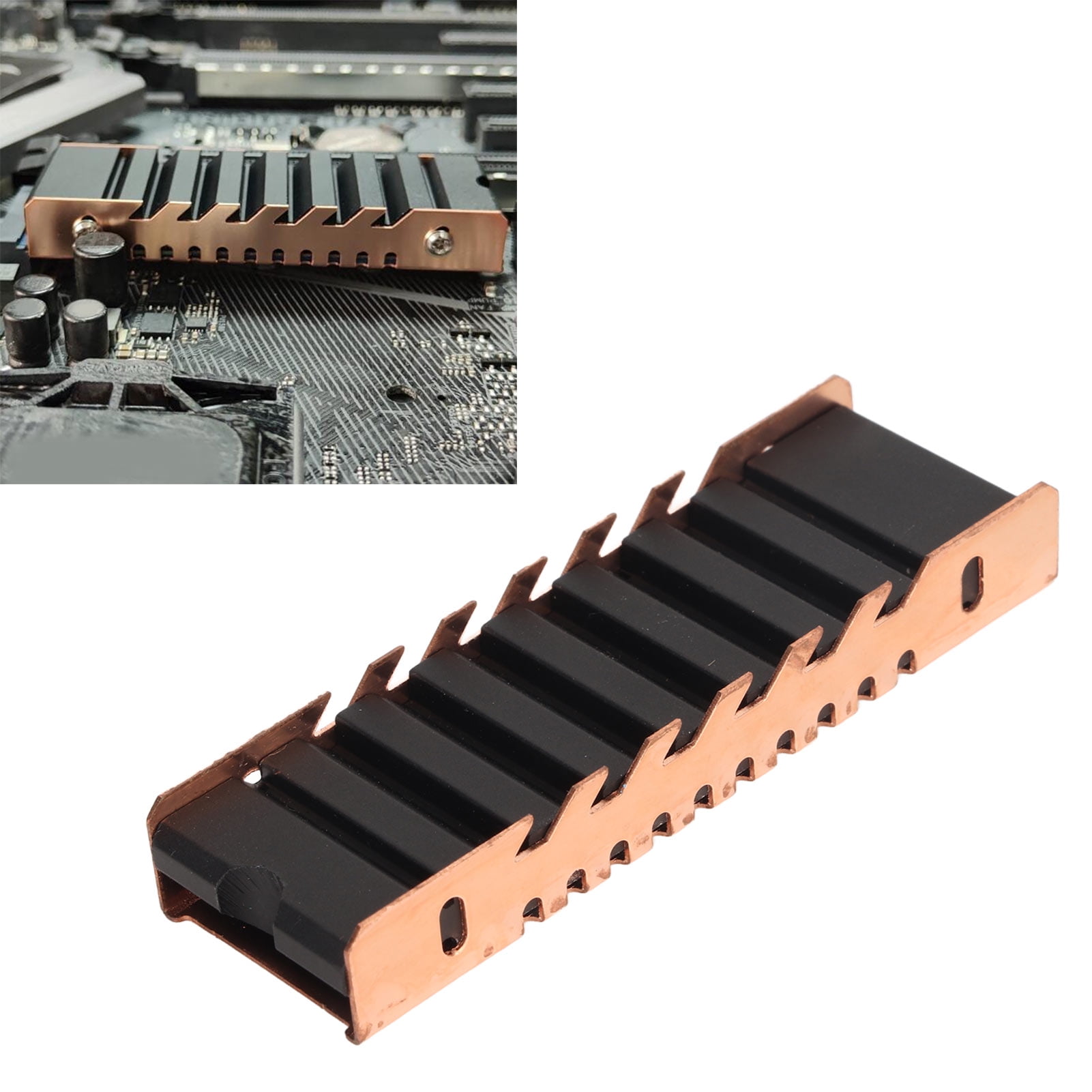 M.2 Copper Heatsink, All Around Heat Dissipation M.2 SSD 2280 Heatsink