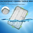 thumbnail image 4 of 6 Pcs Fishing Tackle Boxes Waterproof Airtight Plastic Tackle Box Organizer Transparent Fishing Tackle Storage with Adjustable Dividers for Terminal Tackle Lure Bait Hook(Large), 4 of 7