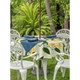 thumbnail image 3 of Outdoor Tablecloth with Umbrella Hole for Patio/Picnic/Party/Camping, Lemons Leaves Waterproof Table Cloth Round Cover Washable, Summer Fruits Floral Botanical Yellow (Dia 60"), 3 of 8