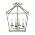 thumbnail image 1 of Home Decorator Weyburn 16.5" Brushed Nickel Lantern Farmhouse Ceiling Light, 1 of 7