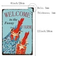thumbnail image 2 of 1pc Welcome to The Funny Farm Metal Tin Sign Chicken Poster Plaques with Quotes Retro Wall Hanging Art Decor for Farm yard Farmhouse Home Living Room Holiday Ornaments 12 x 8inch, 2 of 7