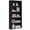 Black, variant on Large Bookcase, 5-Tier 63 Inch Tall Industrial Storage Wall Shelf, Display Shelf for Living room, Bedroom, Retro Brown