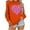 Orange, variant on ibuvkizy Valentine's Day!Womens Sweatshirt Round Neck Lover's Love Print Sweatshirt Long Sleeved Pullover Top/shirt Red,S