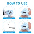 thumbnail image 4 of 100 PCS Glue Rings Disposable Glue Cups Lashes Glue Rings Holder for Eyelashes Extension Supplies Quick Blossom Cups for Nail Art Eyelashes Extension(Blue, Round), 4 of 5
