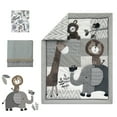 thumbnail image 2 of Lambs & Ivy Urban Jungle 4-Piece Crib Bedding Set - Gray, Brown, White, Jungle, 2 of 8