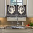 thumbnail image 2 of Yayeee Kitchen Curtains Tier Pair Light Filtering 27"x36" Rod Pocket Short Cafe Window Panel, Beige Moon, 2 of 7