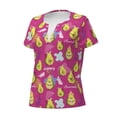thumbnail image 2 of Naloa Green Avocado Print T-Shirts Short Sleeve V Neck Tees for Women Fashion Tops Trendy Lightweight Soft Casual Summer Outfits Clothes, 2 of 5