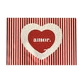 thumbnail image 1 of Rugs For Entryway Heart-Shaped Red Doormat 23.62 in x 15.75 in PVC Loop Pile Skidproof Sand-Scraping Floor Mat, 1 of 6