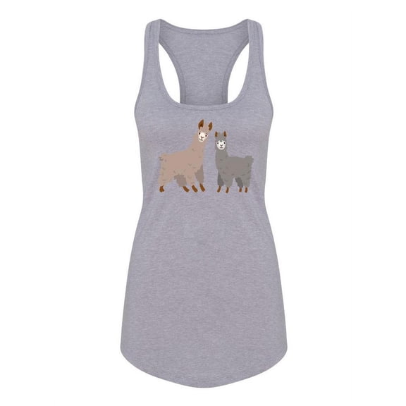 Llama And Alpaca Racerback Tank Women -SPIdeals Designs, Female XX-Large