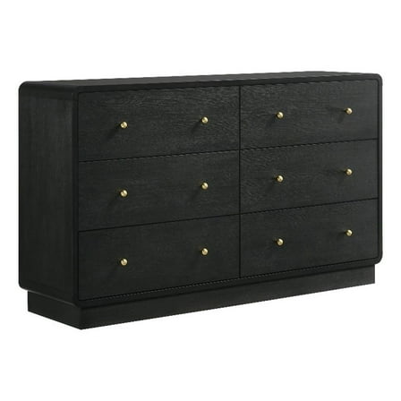 Cavelle 6-drawer Dresser Cabinet Black