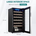 thumbnail image 2 of M optimized Compressor Wine Cooler, Freestanding Beverage Refrigerator, Wine Cellar with Adjustable Temp Control for Home Office Hotel Bar, 14/18/28 Bottle, 2 of 9