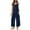 AA-Dark Blue, variant on lcziwo Womens Waffle Knit Jumpsuits Loose Casual Wide Leg Onesie Pants Solid Casual Open Back Overalls Rompers wirh Pockets Loungewear Ofertas Flash Pink S
