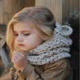 thumbnail image 6 of Odeerbi Winter Hat with Ears for Boys Girls Knitted Scarf One-Piece Cap Children's Warm Wool Ear Protection Cap Beige, 6 of 7
