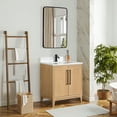 thumbnail image 4 of Gara 30" Single Bath Vanity in Washed Ash Grey with White Grain Composite Stone, 4 of 16