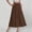*Brown, variant on Women's High Waist Solid A Line Flowy Maxi Skirt with Pockets,Casual Summer Long Swing Skirt Beige,Women's Plus S