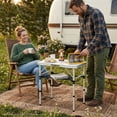 thumbnail image 2 of Yhuhwy Folding Camping Table, 2ft Small Portable Lightweight Aluminum Picnic Table with 3 Adjustable Heights for Indoor Outdoor Camp BBQ Beach, 2 of 8
