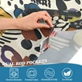 thumbnail image 5 of Yayeee Kitchen Curtains Tier Set of 2 Light Filtering 57"x36" Over Sink Window Panels, Blue Flowers, 5 of 7
