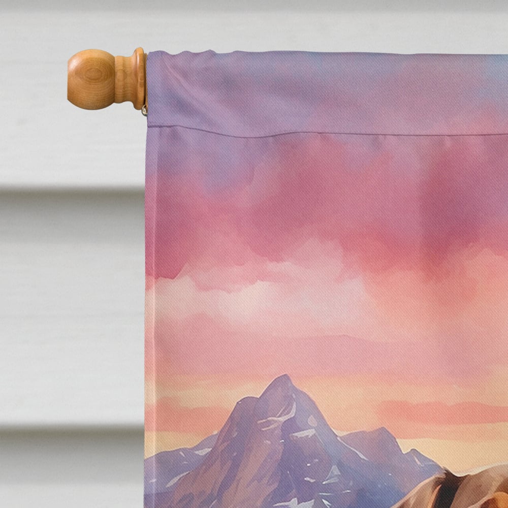 Dachshund Two Hearts House Flag 28 in x 40 in
