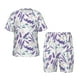 thumbnail image 1 of Balery Lavender Flowers Conjunto de Pijama Infantil de Manga Corta con Estampado – Ropa de Dormir de Algodón Suave-4X-Large, 1 of 6