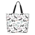 thumbnail image 1 of Fotbe Dachshund Dog Puppy Bolsa Tote Estética de Lona con Estampado para Mujer - Bolsa Reutilizable de Hombro Casual para Vacaciones, Compras, Trabajo y Gimnasio, 1 of 8