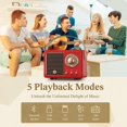 thumbnail image 3 of Altavoz Bluetooth PRUNUS J-999 estilo retro vintage rojo, 3 of 6