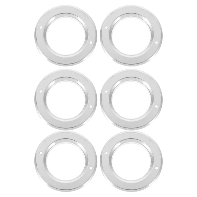 FOLOYORI 6Ud Accesorios Para De Loros Con Protectores Antibite De Aluminio Plateado