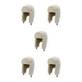 thumbnail image 1 of Thinsony Polyester Hat Comfortable And Wide Coverage Must-Have For Daily Wear Exquisite Craft Earflap Caps beige 5Set, 1 of 6