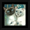 thumbnail image 2 of Laura Seeley 12x12 Black Modern Wood Framed Wall Art Titled - Nights in White Satin (Black), 2 of 6