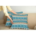 thumbnail image 2 of Ambesonne Tribal Throw Pillow Cover 2 Pack, Floral Aztec Art Pattern, 16", Blue Orange and White, 2 of 7