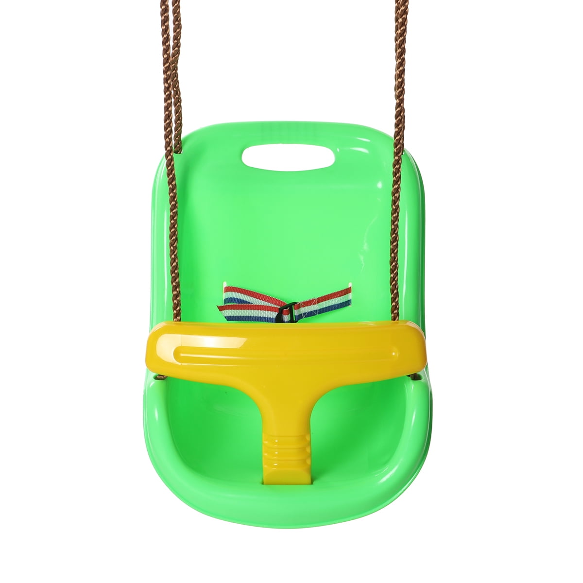 High Back Plastic Toddler Swing for Outside Tree, Sturdy Secure Plastic