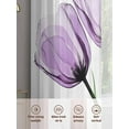 thumbnail image 6 of Purple Tulip Sheer Curtains 108 inches Long 2 Panels Set Flower Farmhouse Floral Sheer Window Curtain Rod Pocket Voile Drapes for Living Room/Bedroom, Each 52" W x 108" L, 6 of 7