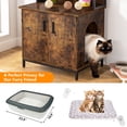 thumbnail image 5 of Litter Box Enclosure, Industrial Cat Cabinet with Shelves and Doors, Wood Pet Crate Hidden Cat Washroom for Most of Litter Box, Indoor Cat House Furniture, Rustic Brown, 5 of 7