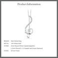 thumbnail image 3 of Gem Stone King Keren Hanan Inspired by Music 0.28 Ct White Created Sapphire E-F Lab Grown Diamond 10K White Gold Treble Clef Pendant, 3 of 4