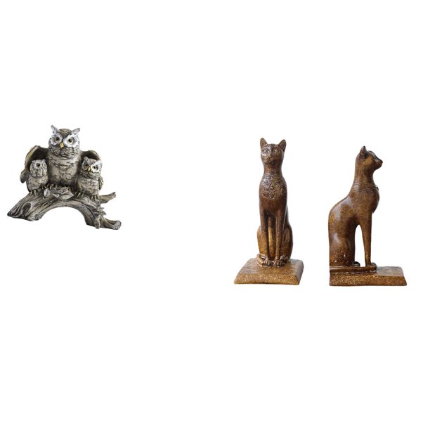 Figuras de búho,Figuras de búho,animales artificiales,artesanías,decoración del hogar,Figura en miniatura de búho moderna para dormitorio,Figura de mesa,Estatua de gato sujetalibros para