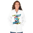 thumbnail image 4 of Grumpy Smurf Jolly Enough Xmas Santa Zip Up Hoodie Men's Women's Brisco Brands M, 4 of 6